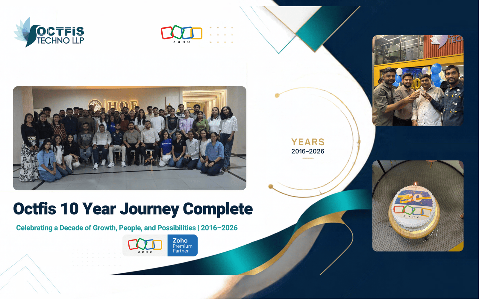 Octfis Techno LLP Completes 10 Years: A Decade of Zoho Expertise, Business Transformation, and Growth